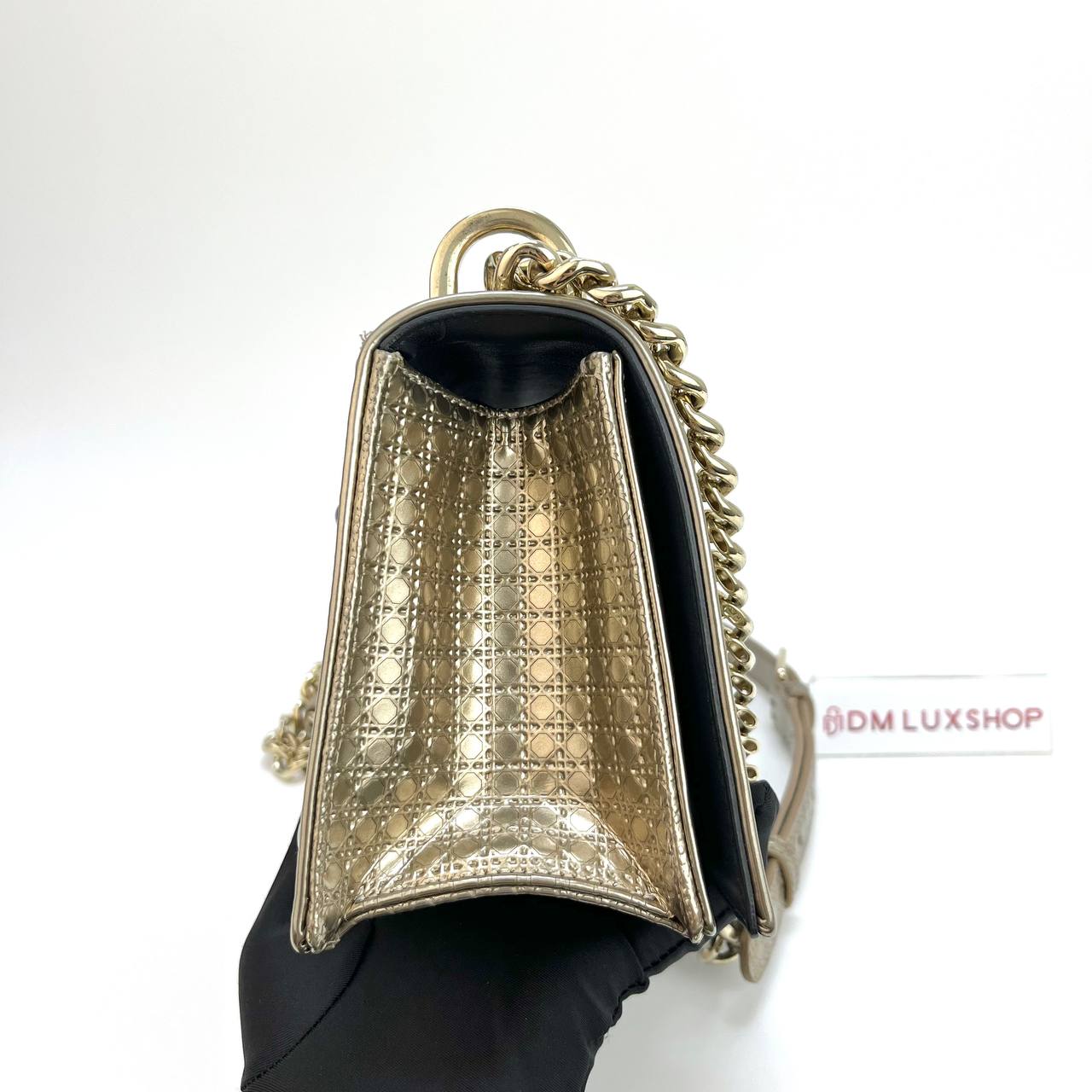 Dior Diorama Metallic Champagne Gold Small GHW