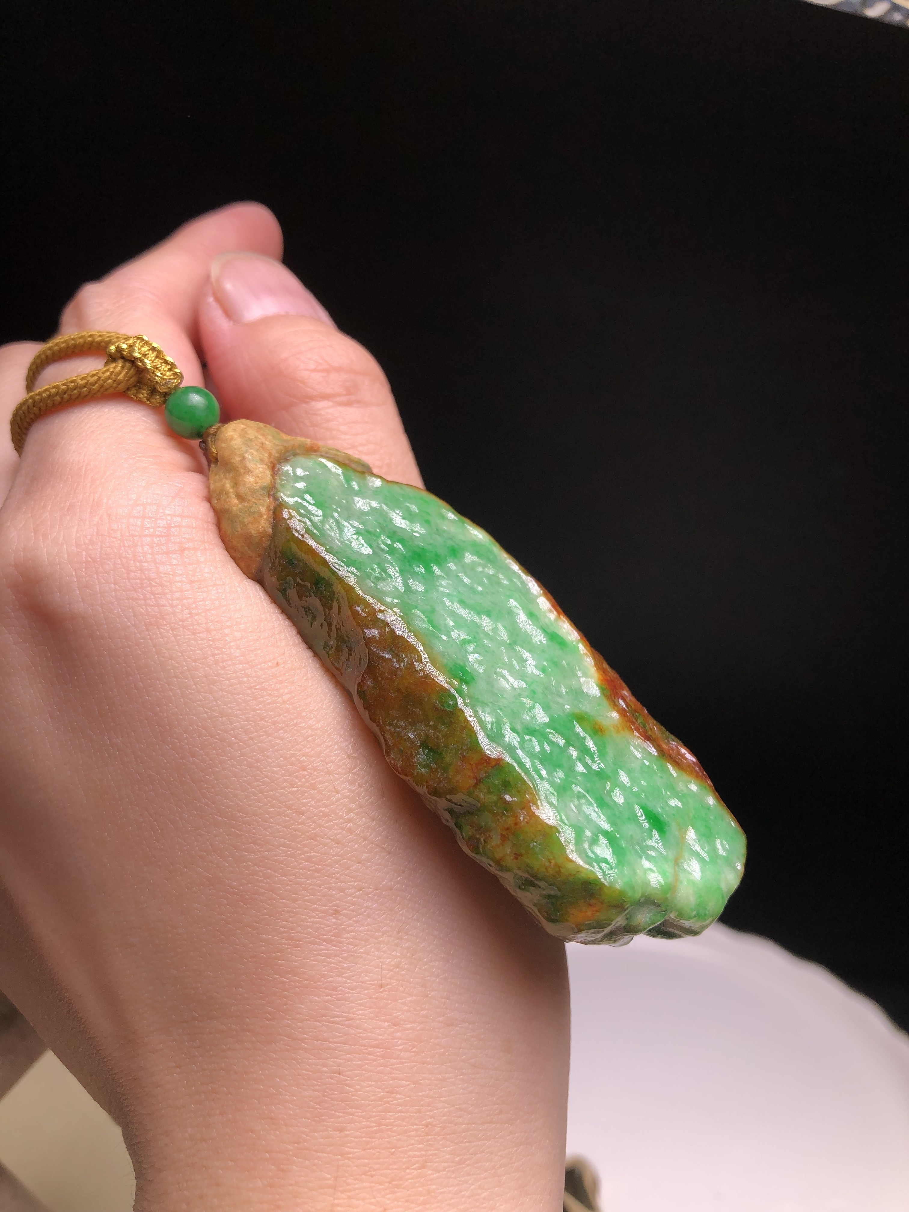 大馬坎紅加綠原石吊墜B08120