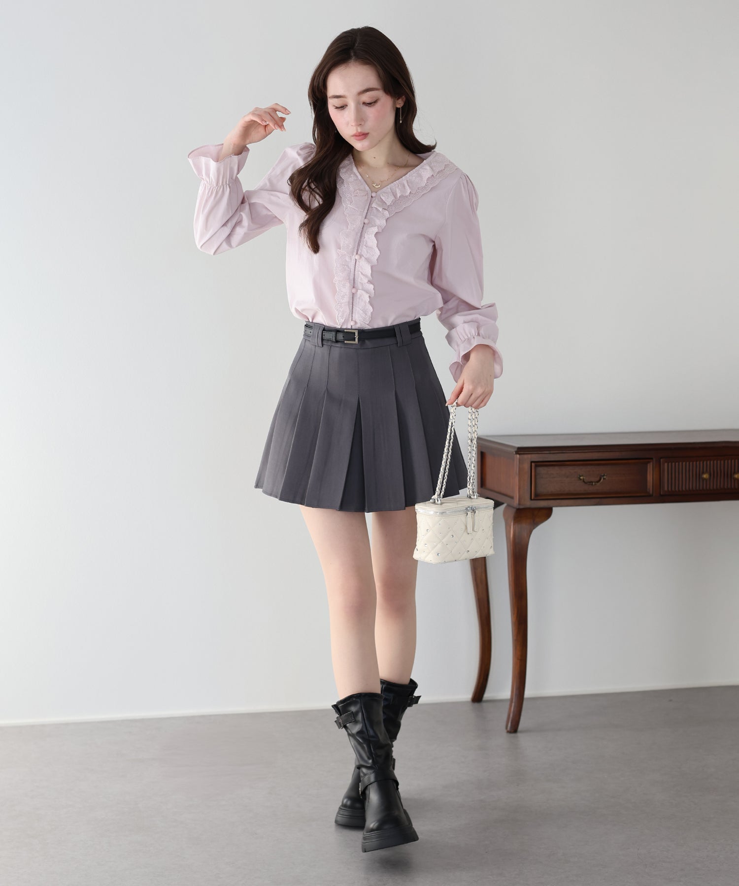 <JP> Spring Ruffles Lace Blouse* 3色入 <預購>