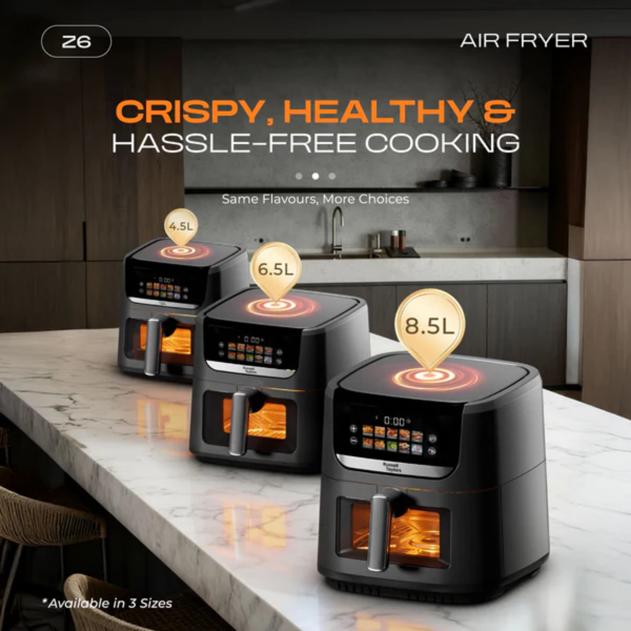 Russell Taylors 7L Digital Air Fryer Black (Z6XL)