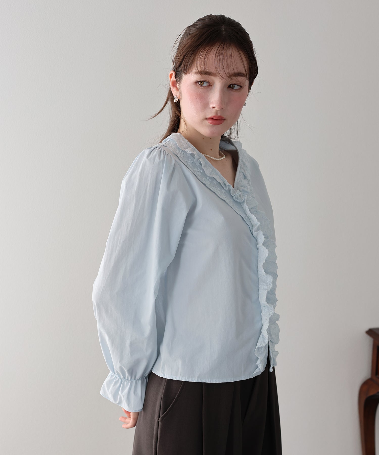 <JP> Spring Ruffles Lace Blouse* 3色入 <預購>