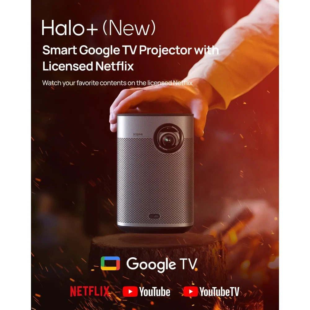 XGIMI Halo+ (GoogleTV) 1080P Full HD 便携式投影機【日本進口】