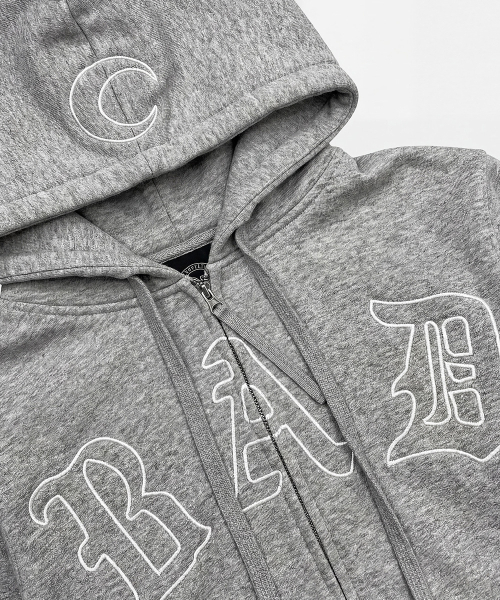 Titan Stroke Zip-Up Hoodie - Gray