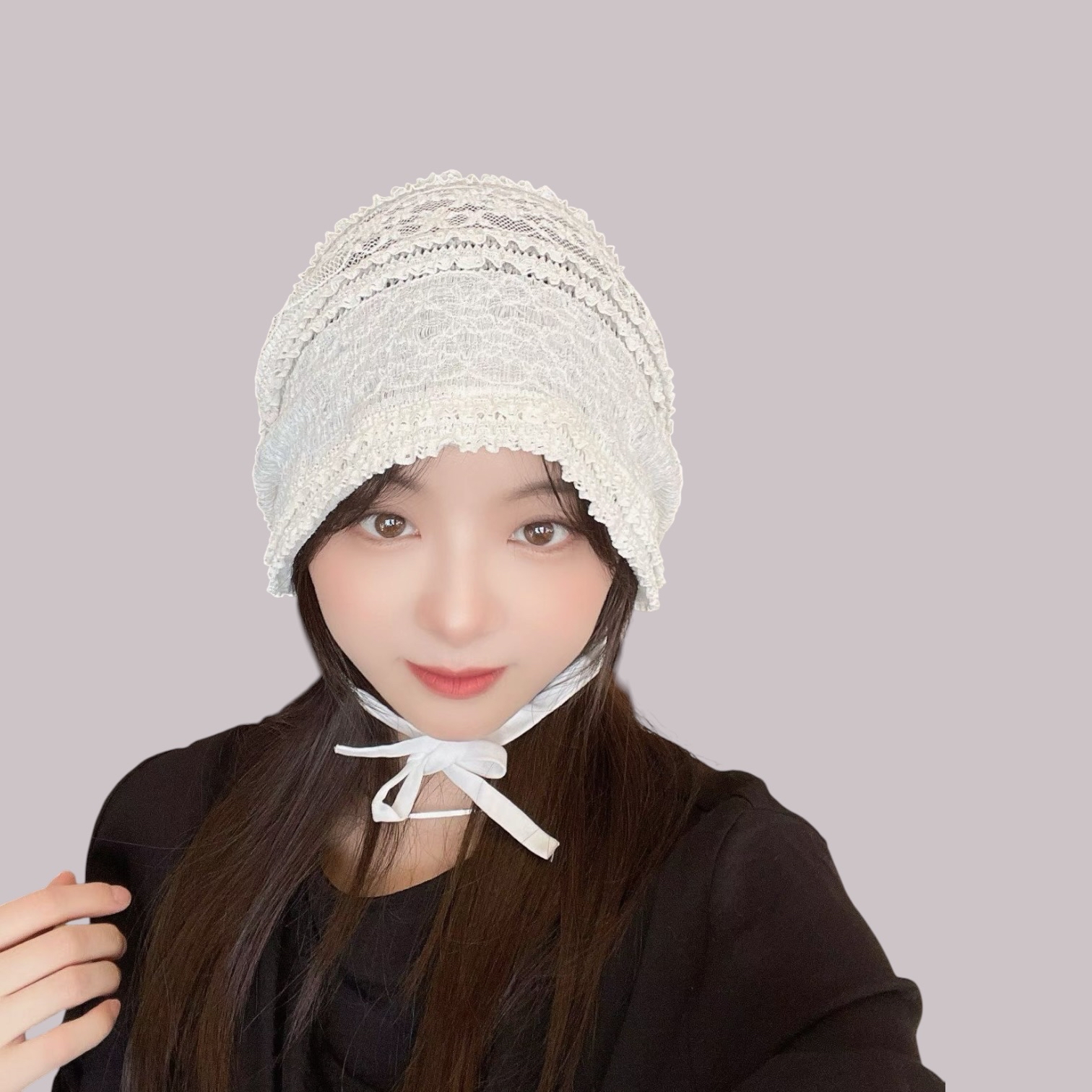Lace 束繩帽