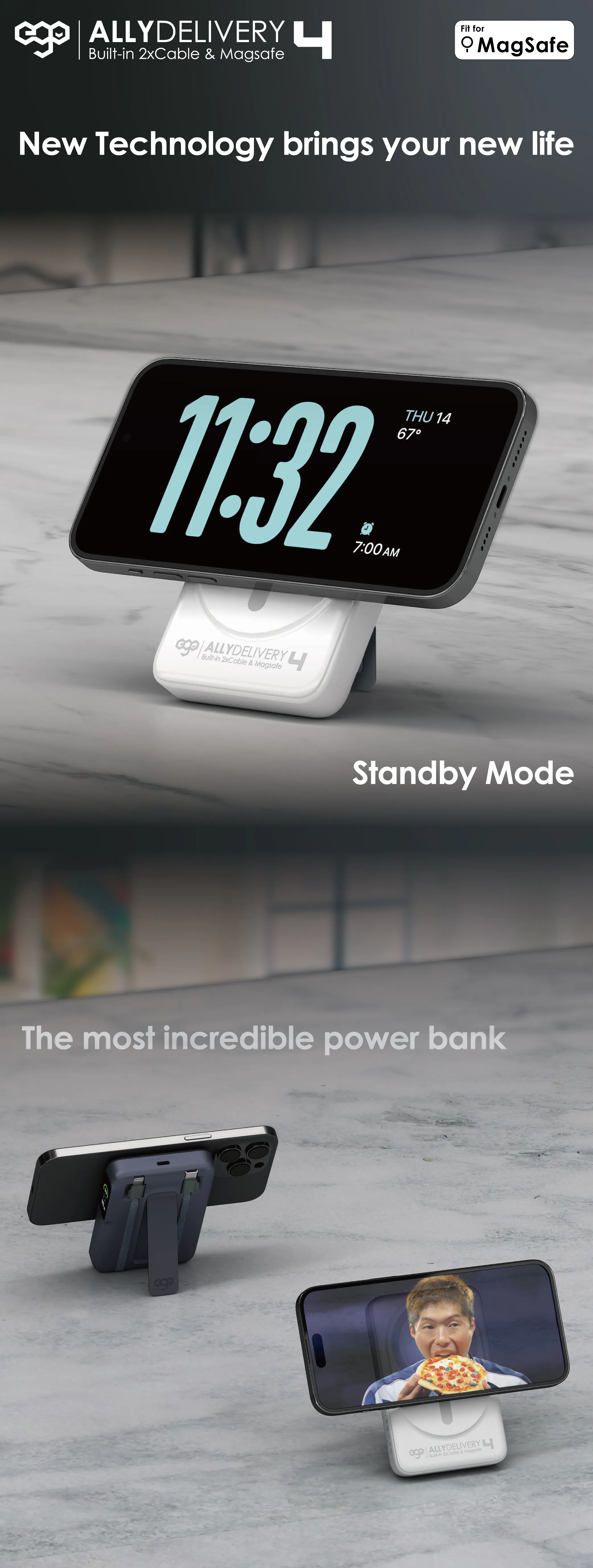 香港行貨 一年保養 ego AllyDelivery 4 @3C追溯碼版.Magsafe 10000mAh 6in1 移動電源 