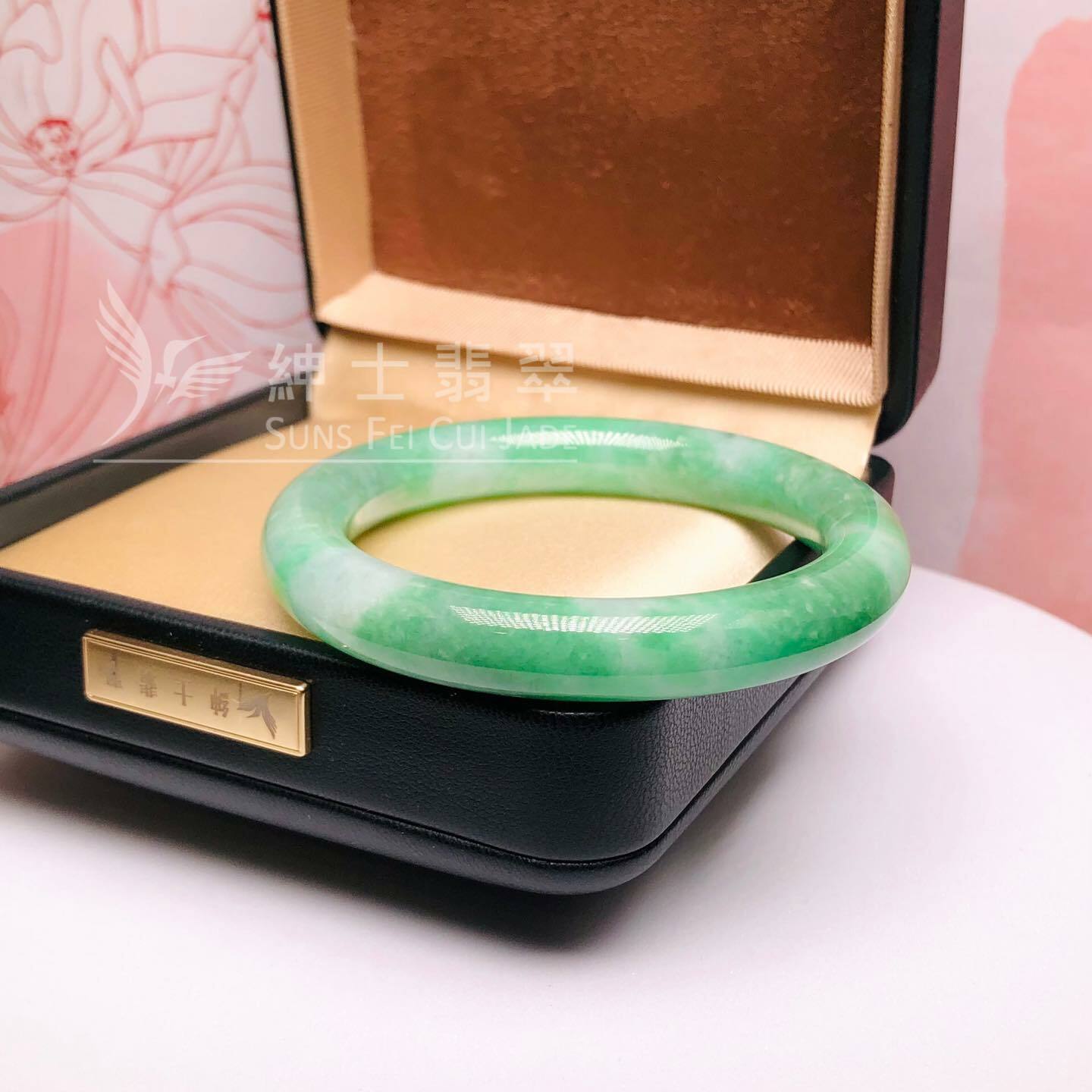 滿綠翡翠圓鐲51.8mm