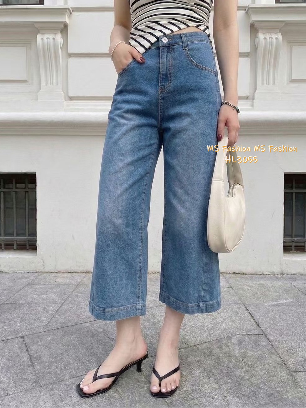 HL3055 韓國🌼Howluk8分拼接闊筒牛