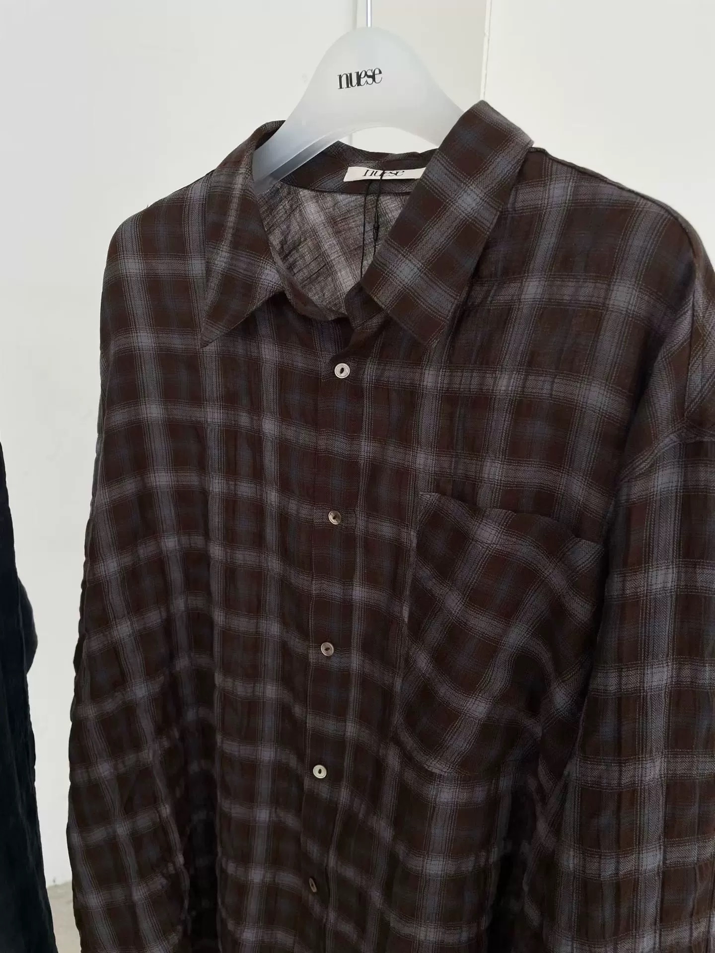 G21 皺皺格仔薄恤衫