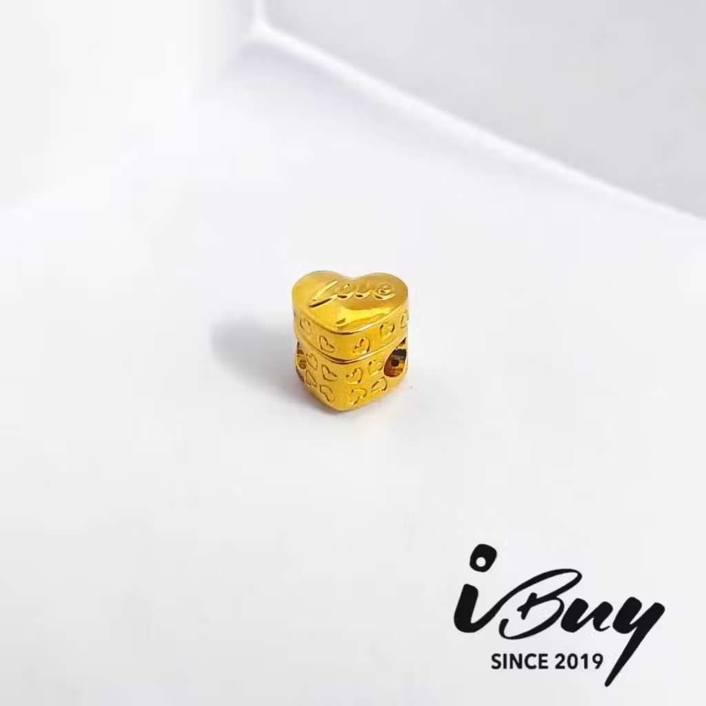 916 HARD GOLD LOVE BOX + DIAMOND RING 916 硬金 爱心盒+砖戒