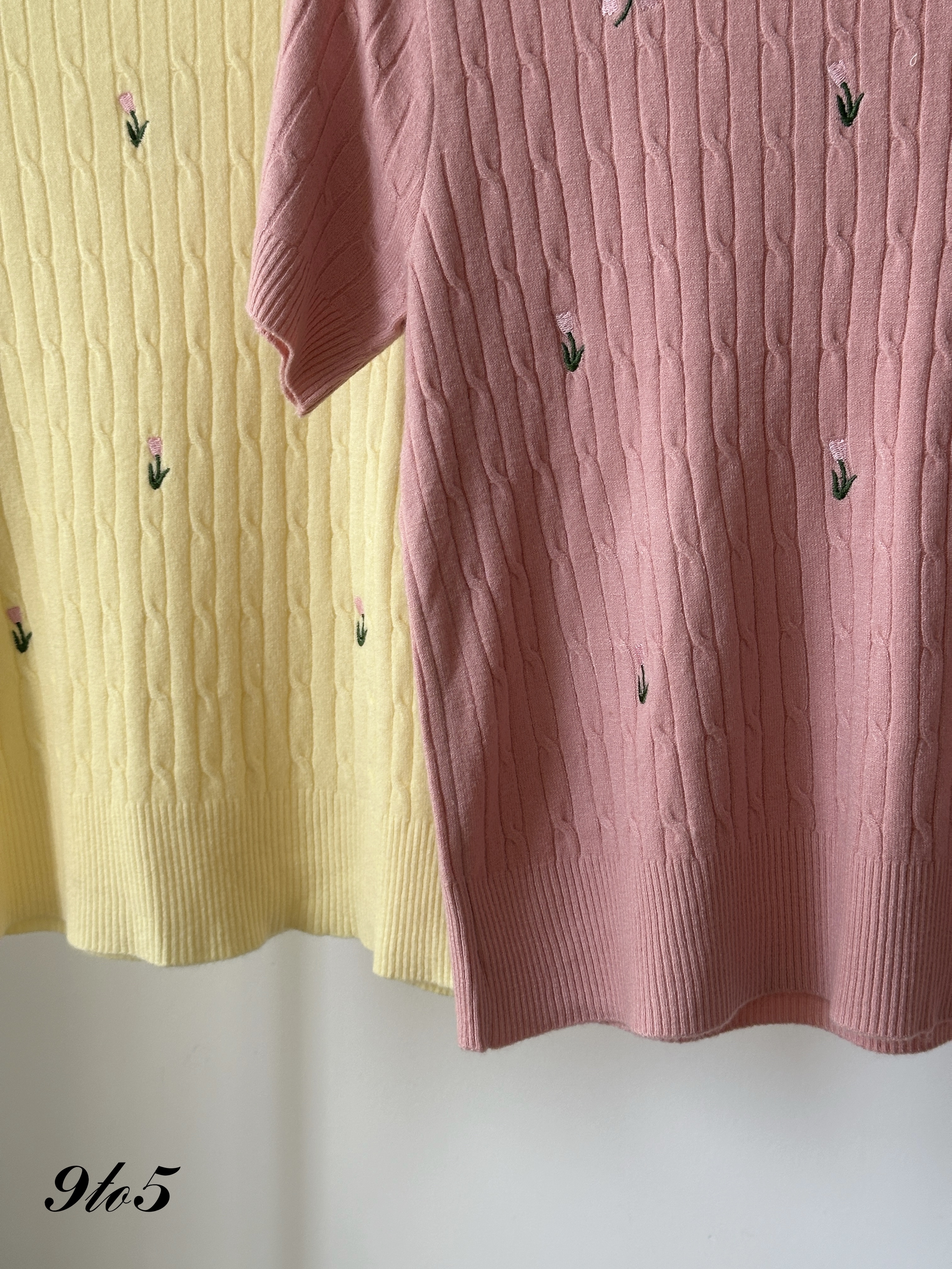 T4091 Tulips Knit Top - 4 Colors 