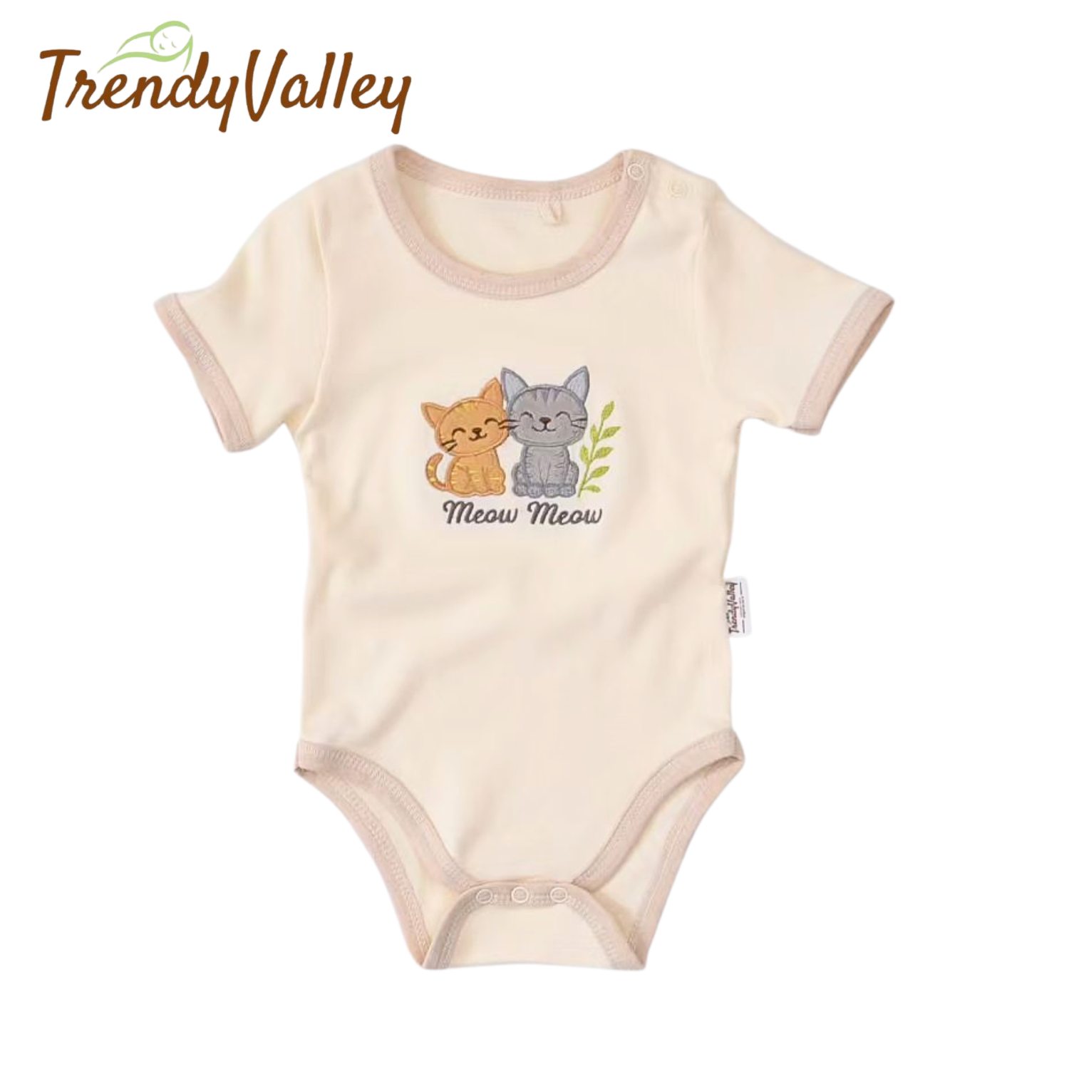 Trendyvalley Organic Cotton Baby Romper (CAT)