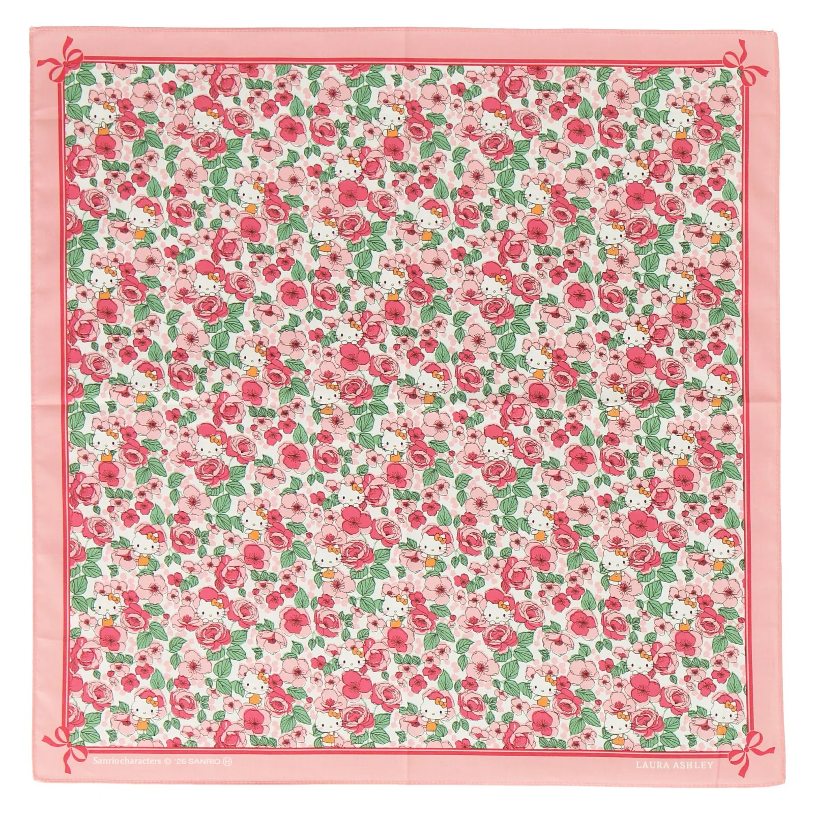 🎀【預訂】Laura Ashley x Sanrio 印花手帕 Kitty P