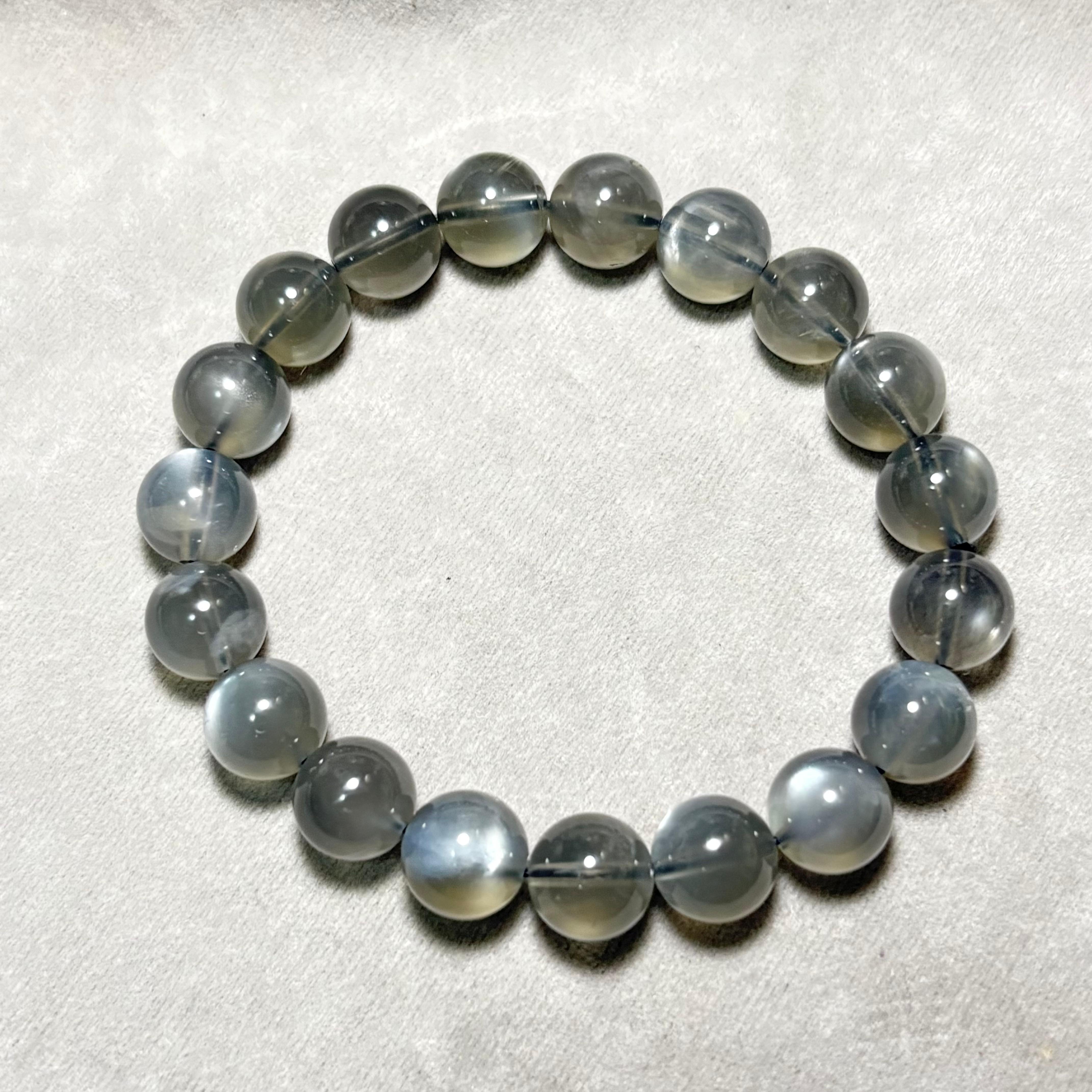 黑月亮石手串 No.4559 規格：10.5 mm 珠16cm手圍