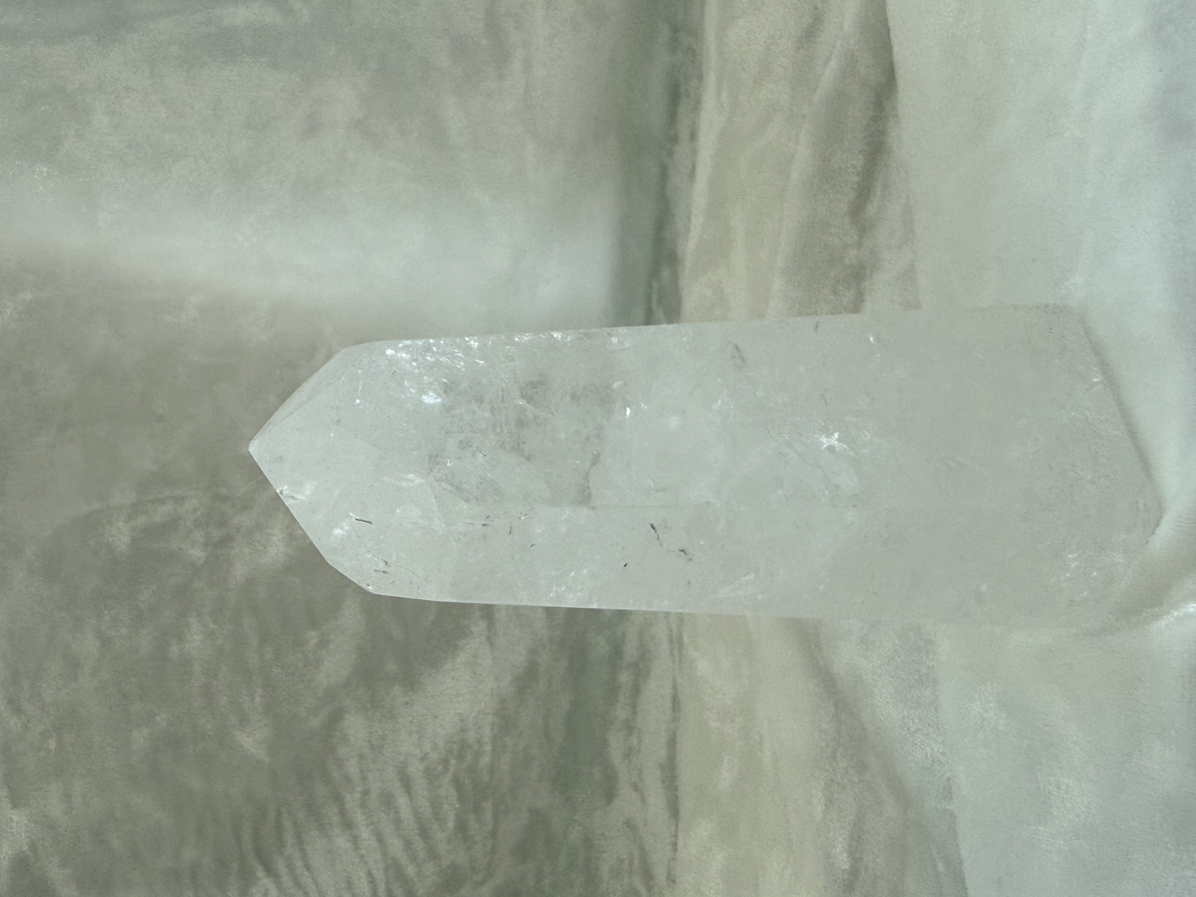 巴西雪絨白水晶柱