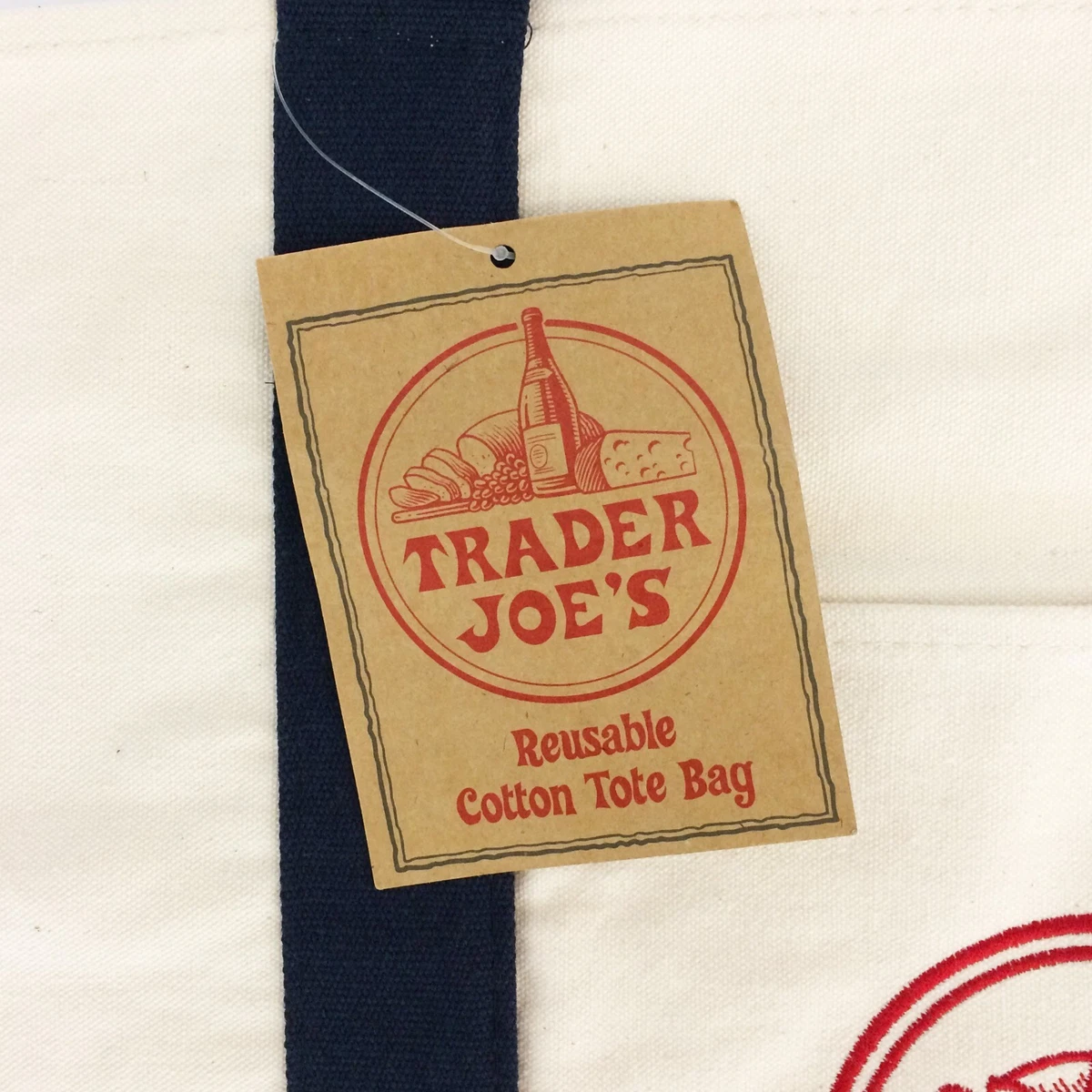 Trader Joe's Reusable Cotton Large Tote Bag (Heavy Duty)