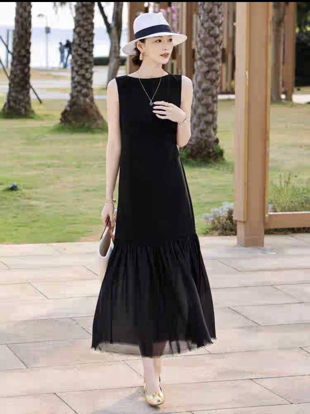 DR489.高级网纱长裙