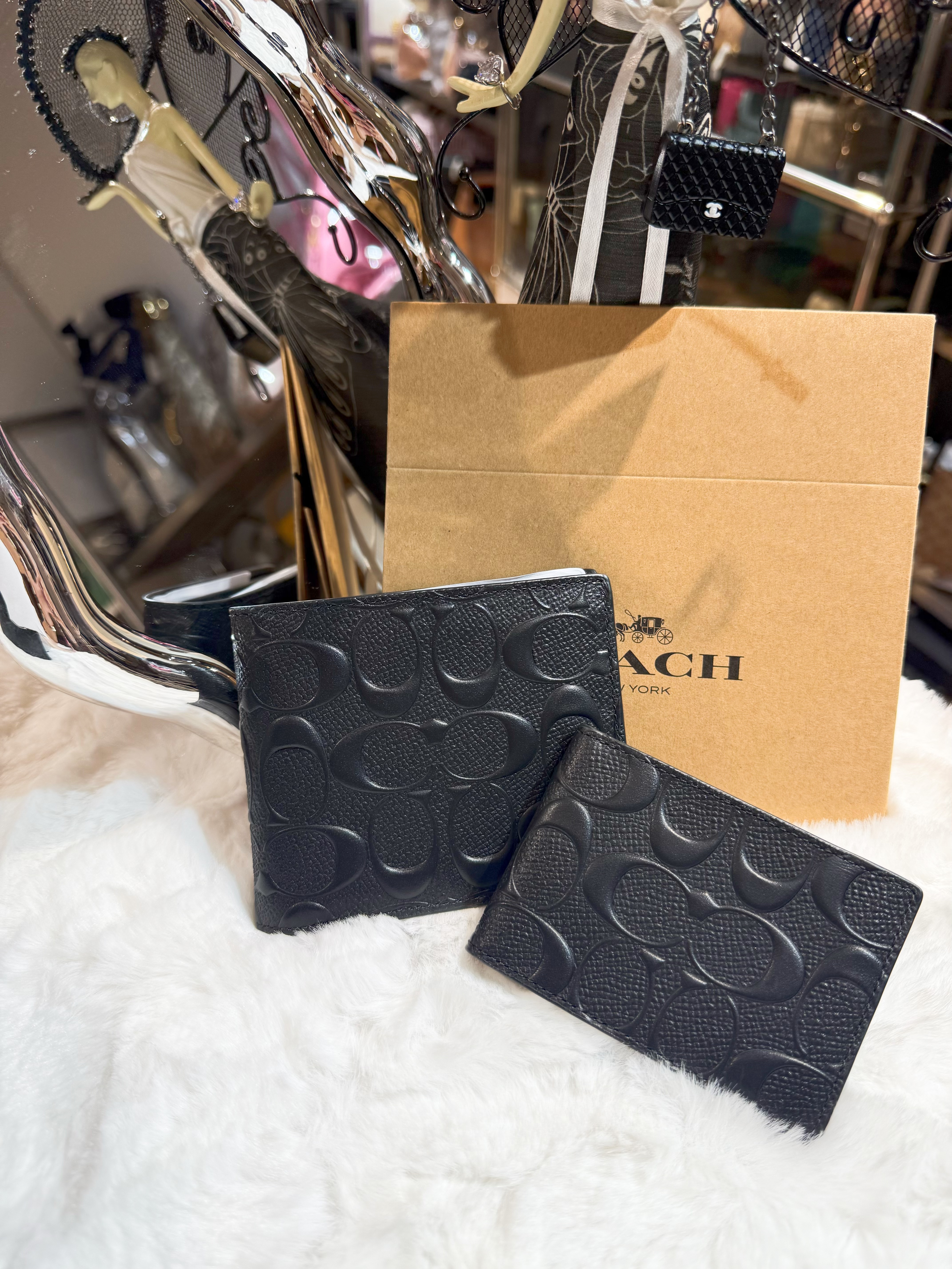 Coach bi fold wallet 1205/sleather/blk