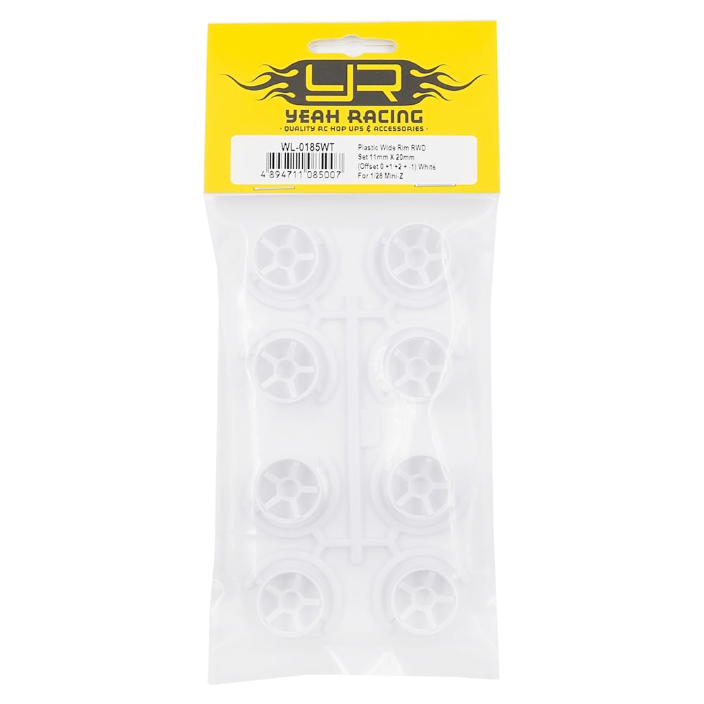 Yeah Racing Plastic Wide Rim RWD Set 11mm X 20mm (Offset 0 +1 +2 + -1) WL-0185WT