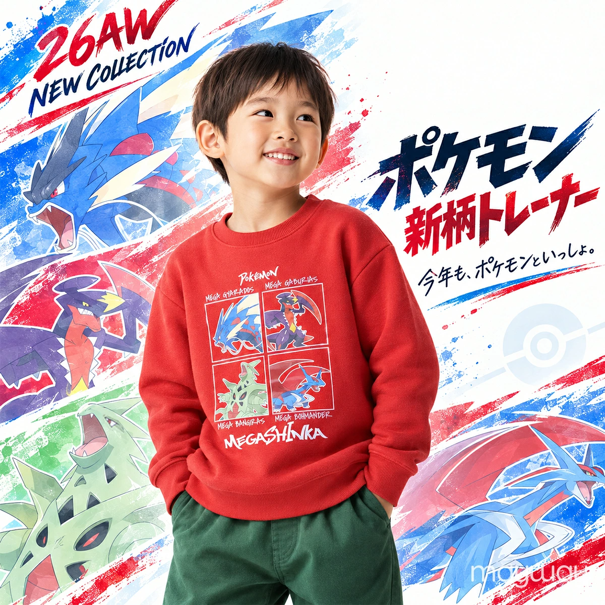 🆕【⭐訂購⭐】🇯🇵日本直送 🌀 #Pokemon 束袖衛衣［9款選］🌀 [PLJA-0185] [261121]