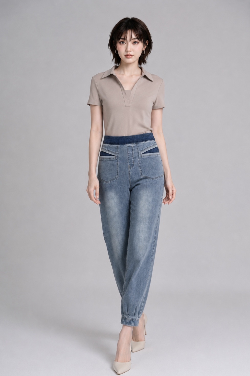 30855 Celeste Chic Collar Knit Top