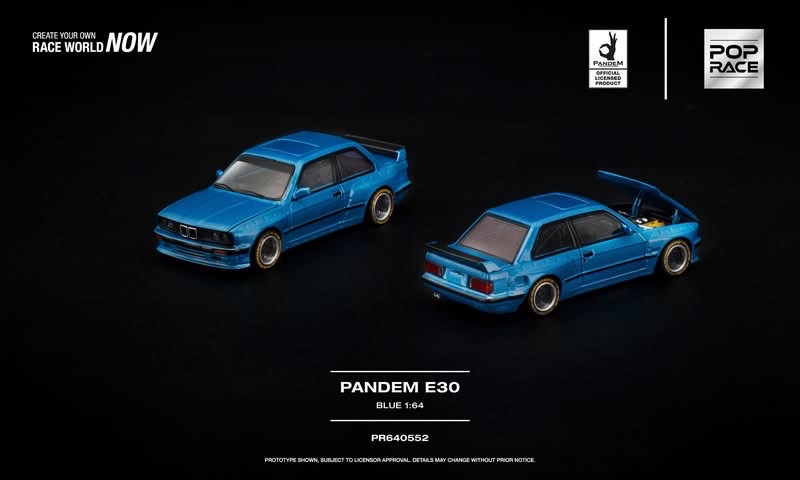 （預訂 Pre Order) POPRACE ( PR640552 ) PANDEM E30 BLUE