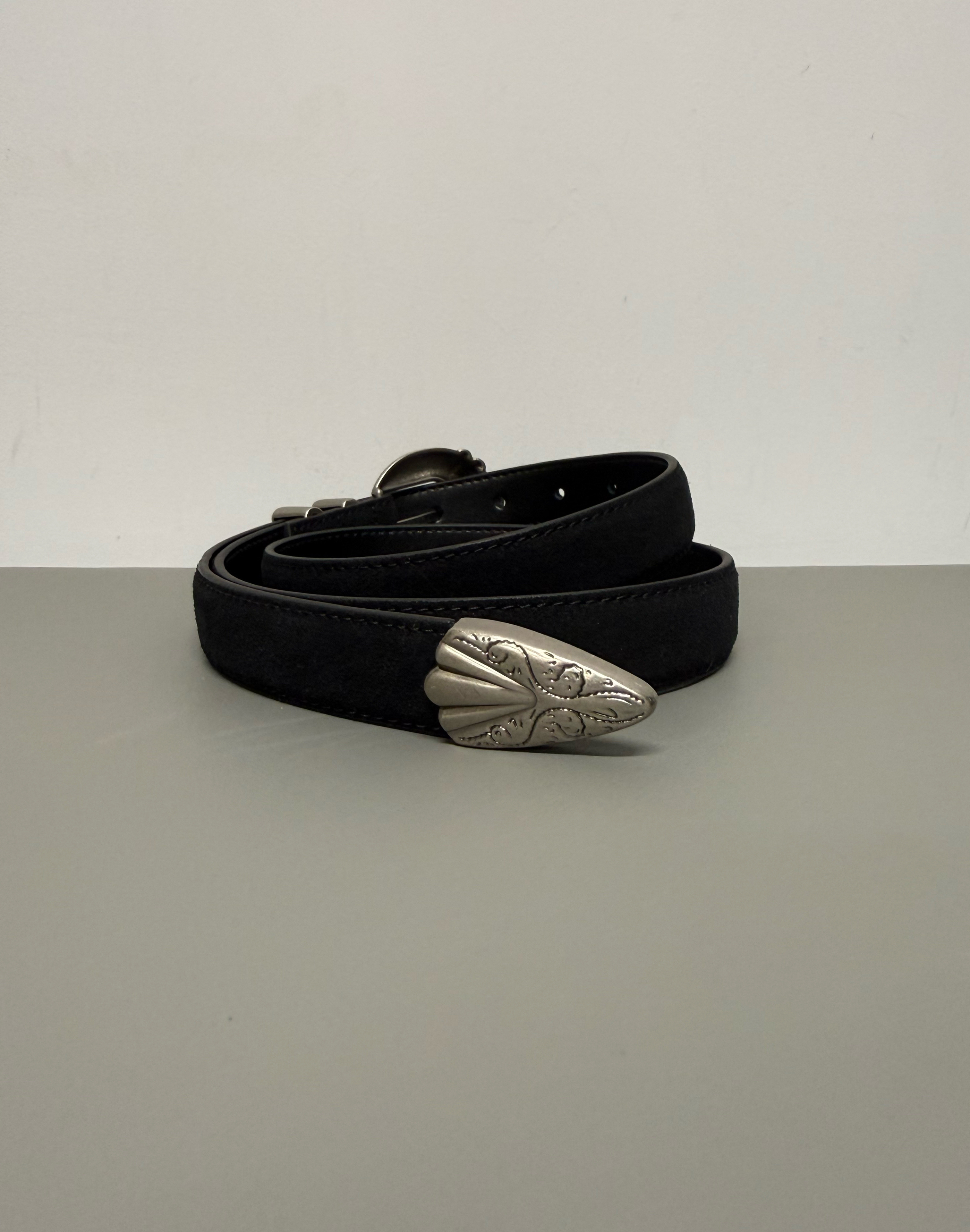 Vintage suede leahter belt #be11