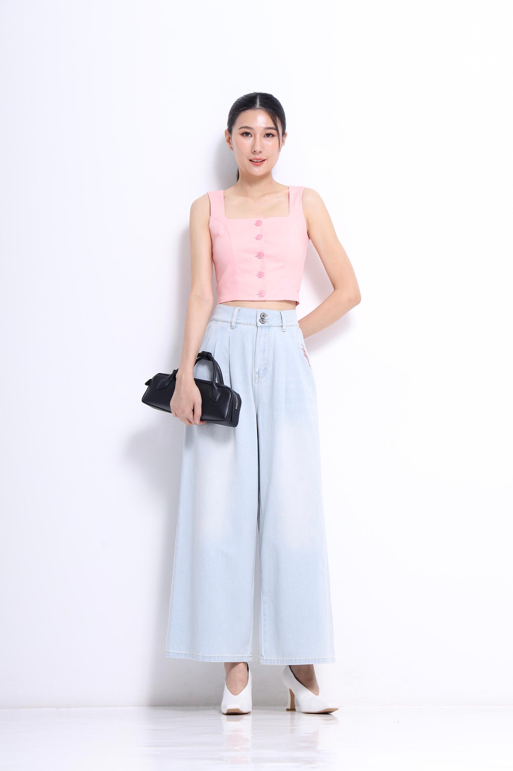 CB2731 Luna Sculpt Square Neck Crop Top