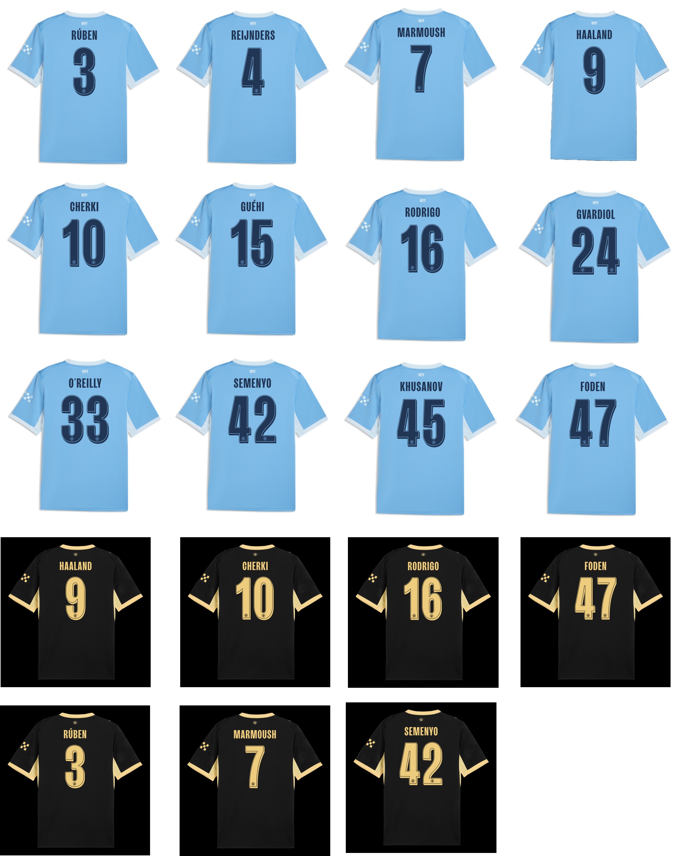 Manchester City 曼城 2026-27 主場/作客/三客球衣杯賽印字 (內有多選，不是球衣)