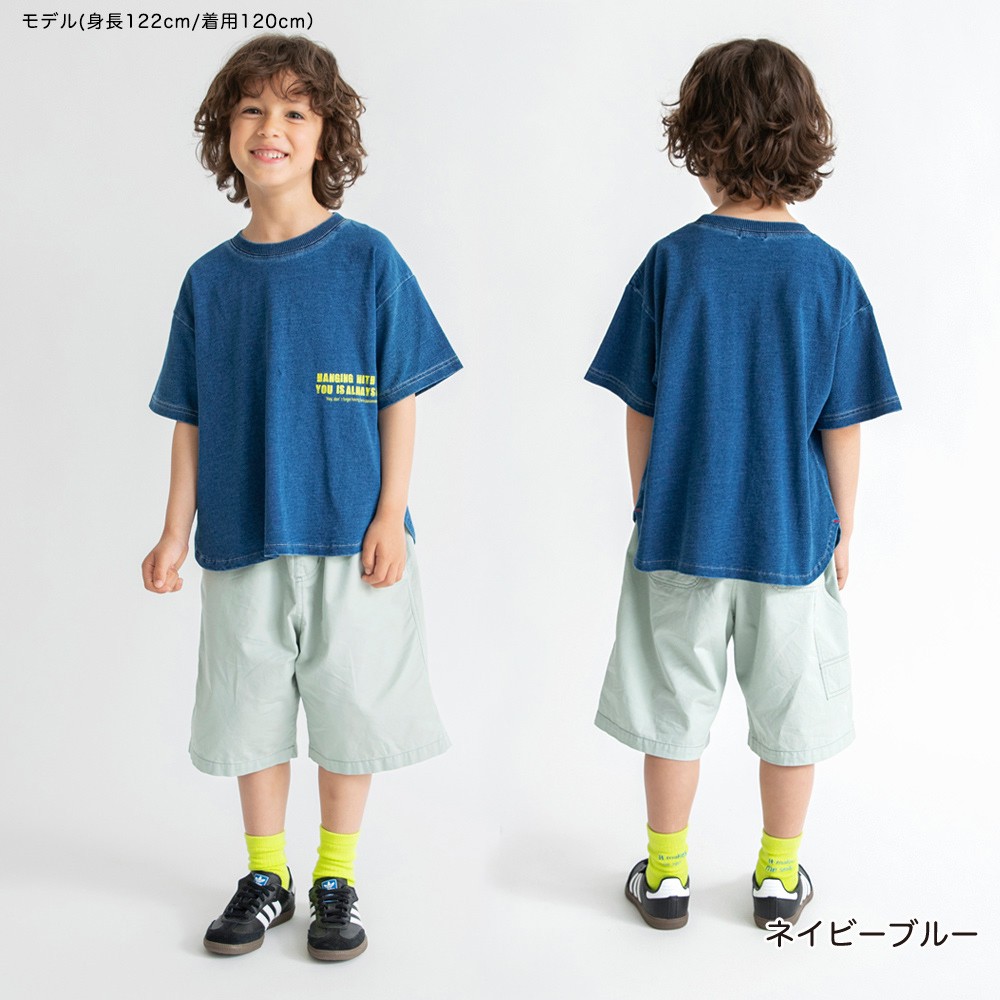 🆕【⭐訂購⭐】🇯🇵日本直送 🌀牛仔風格 弧形下擺 圓領針織 短袖Tee［2款選］🌀[ELEA-0143][260615]