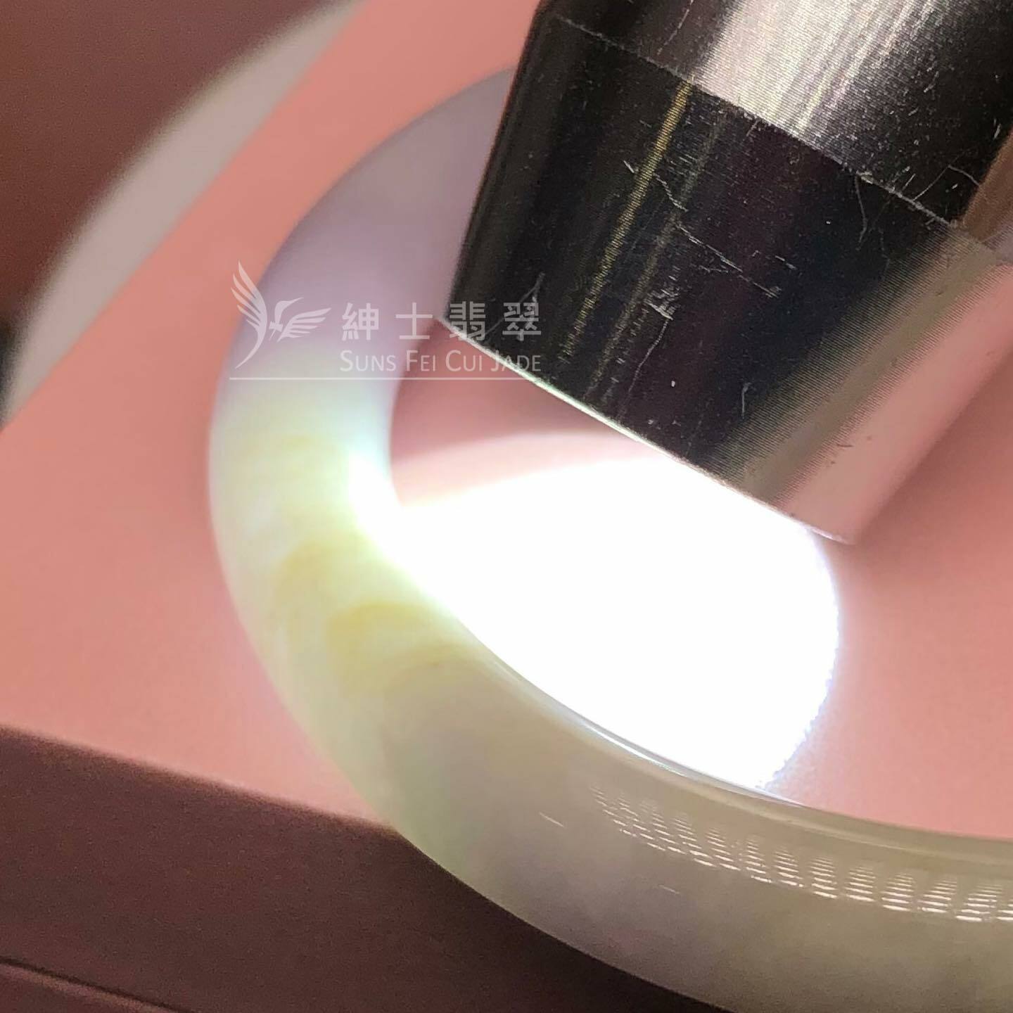 桃紅春圓鐲 51.3mm