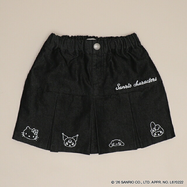 🆕【⭐訂購⭐】 🇯🇵日本直送 🌀#Sanrio 刺繡牛仔百褶裙 (附內襯短褲)［2款選］🌀[ELIA-0108][261015]