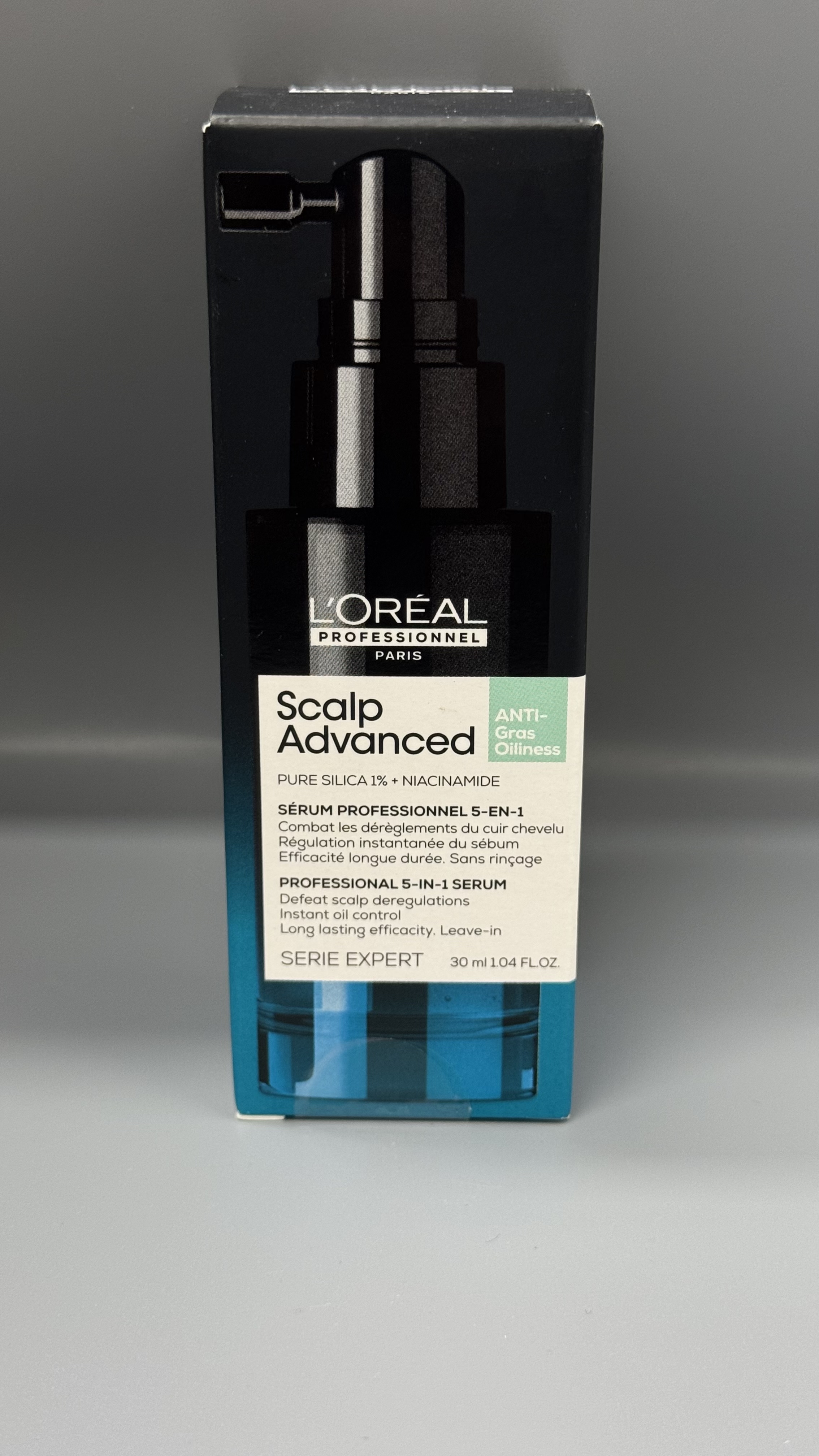 L’Oréal Professionnel Scalp Advanced Anti-Oiliness 5-in-1 Scalp Serum 30ml｜Leave-In Oil Control for Oily Scalp