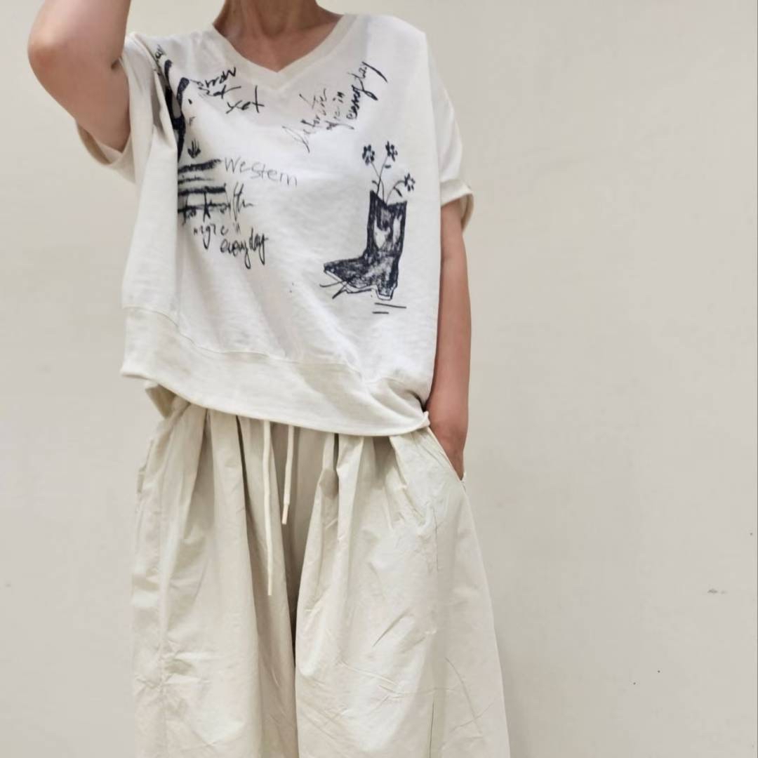V 領Print Top 