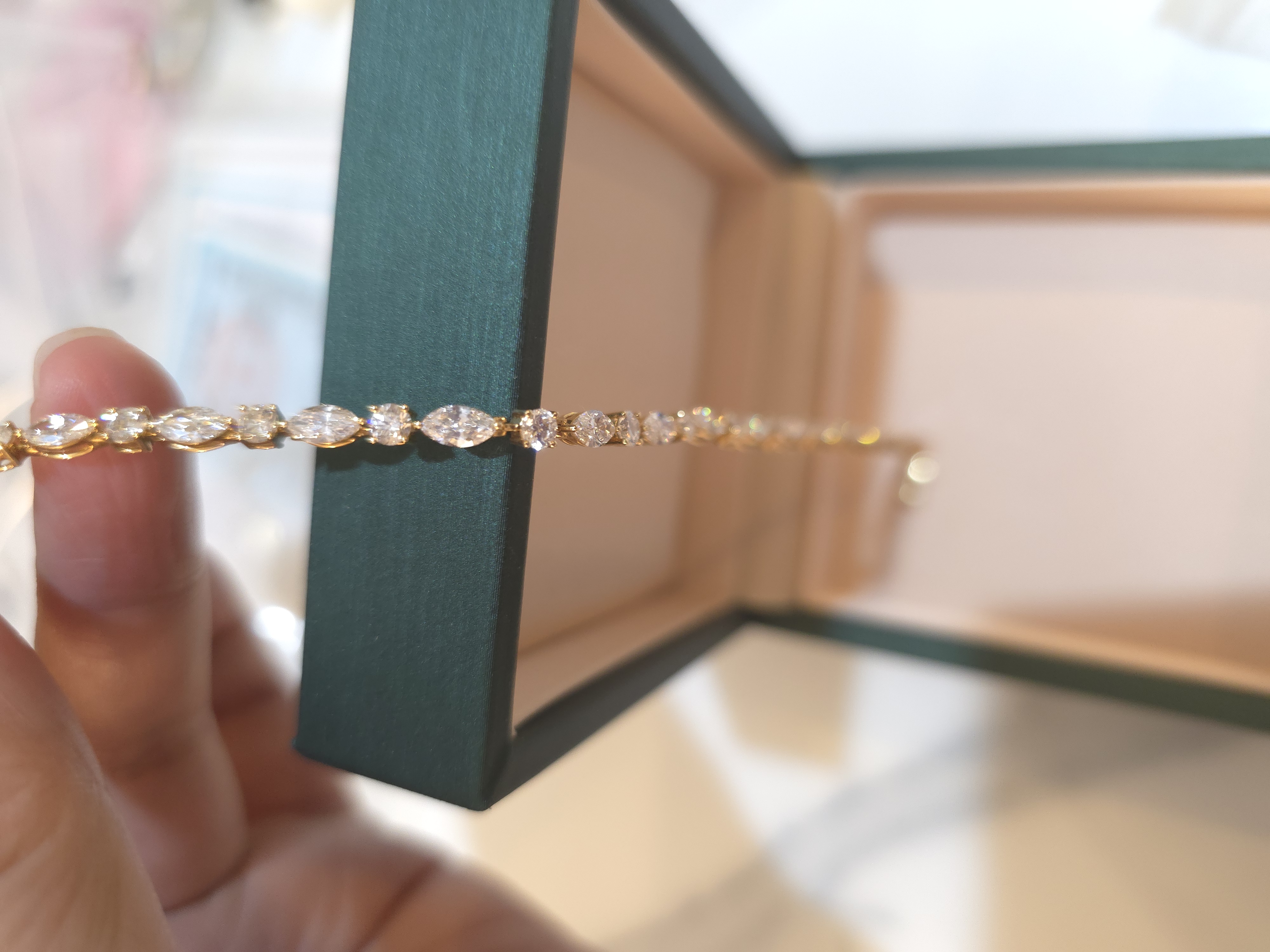 18K培育鑽石手鏈 D3.017/15 d1.64/16