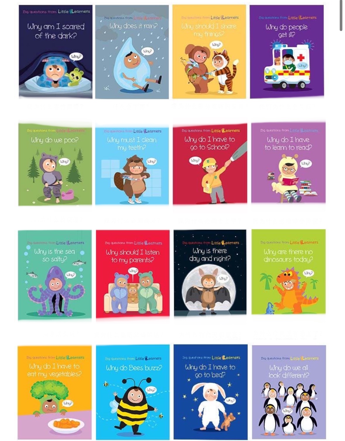 全新正版《Big Questions from Little Learners》16冊禮盒裝，專治3-8歲“十萬個為什麼”！ 