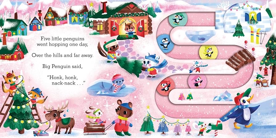 Five Little Penguins ：A Slide and Count Book