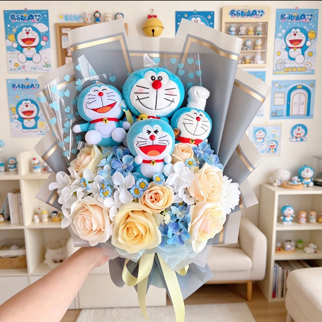 (現貨)多啦A夢公仔花