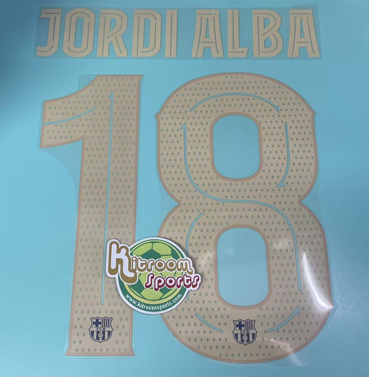 2022-23 Barcelona Home Cup Nameset #18 JORDI ALBA