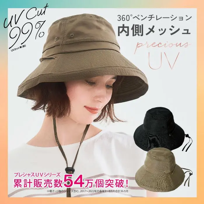 現貨🌸日本直送 |日本 360° 通風 |抗UV |吸水速乾 | 撥水加工防曬帽/太陽帽/漁夫帽 （Greige）