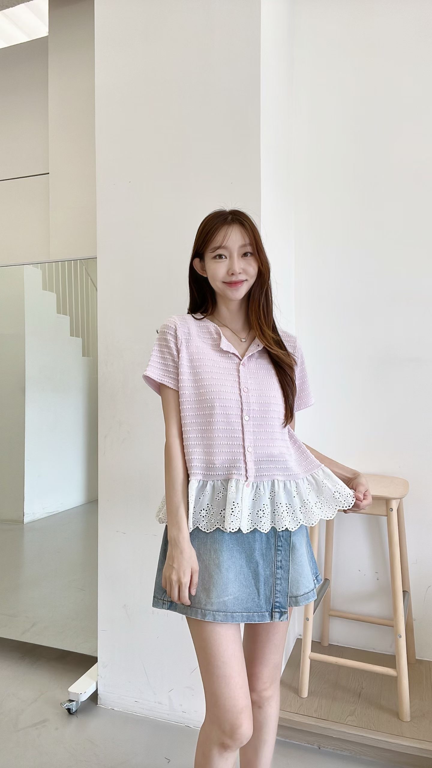 FV21_04 不規則FLAP 牛仔SK 