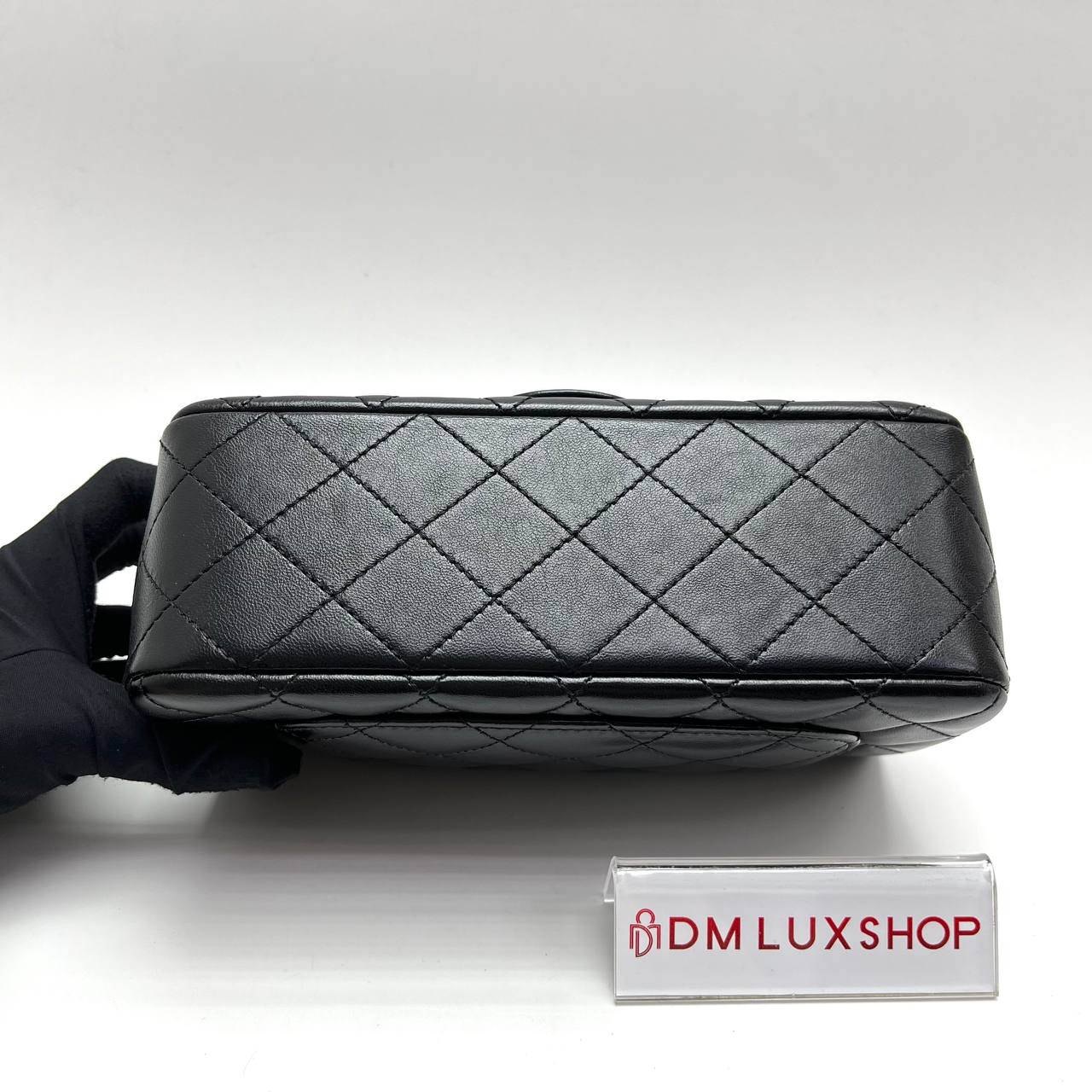 Chanel CF Black Pearl Crush Mini Rectangular GHW (Microchip)