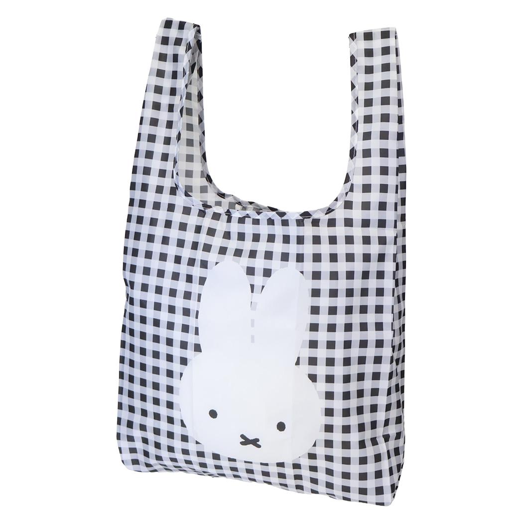 現貨｜Miffy BRUNA CHECK 日版 可摺疊收納 手挽 環保袋 (MIFF-279E Black)