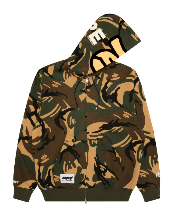 AAPE AAPEUNVS camo zip-up hoodie (D396XXR)