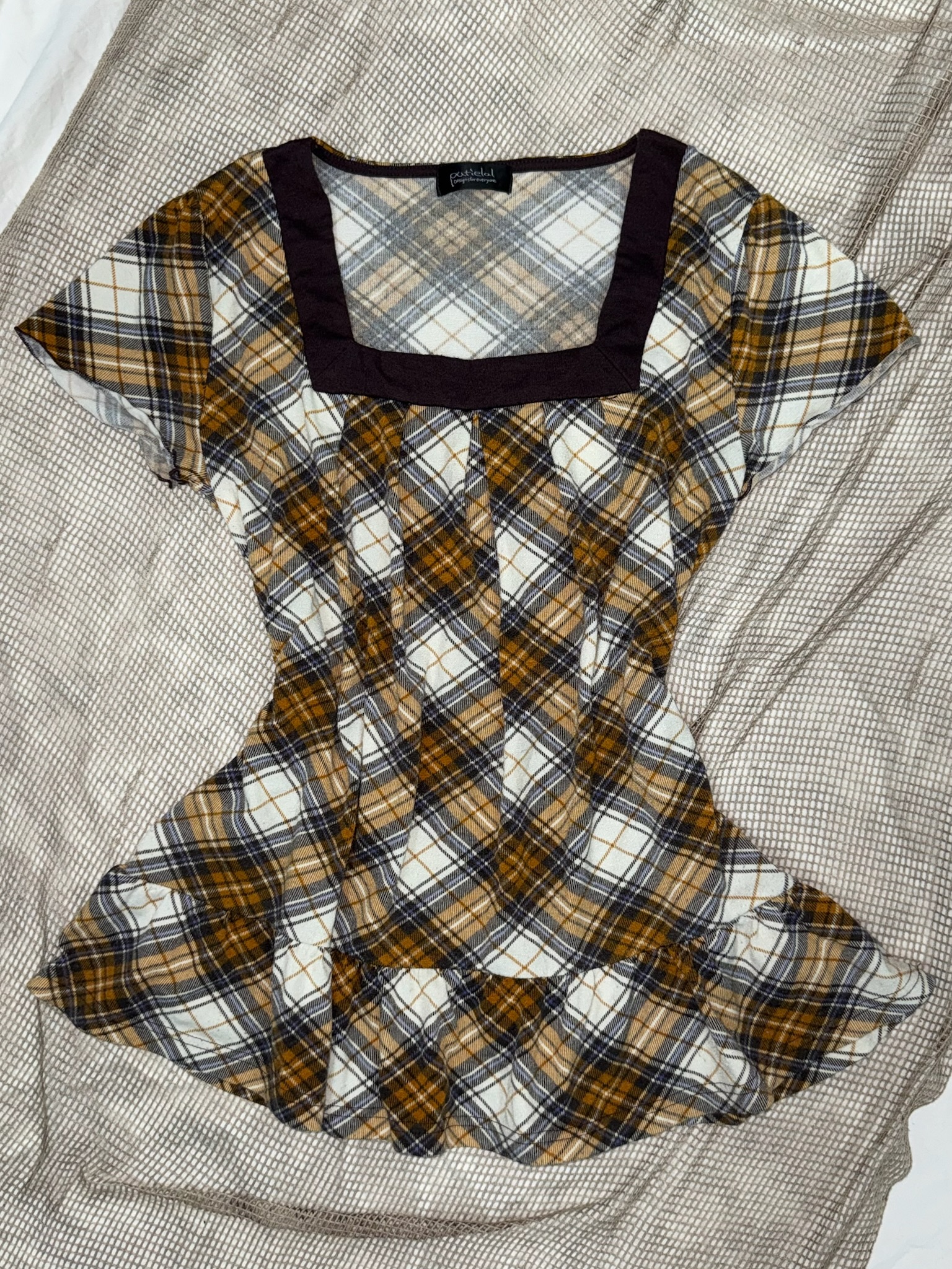 Earthy Toned Preppy Aesthetic Flared Top