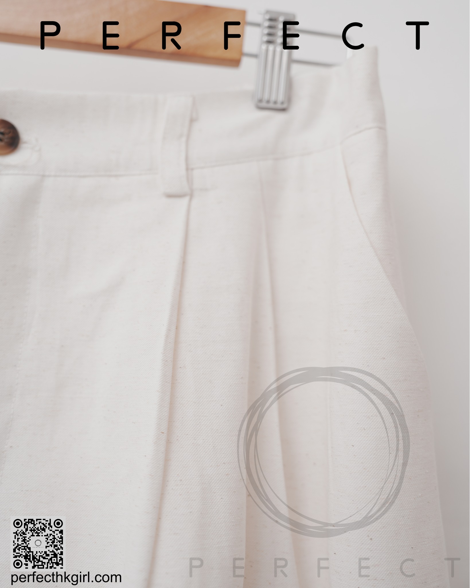 P0009_麻質文青通爽直腳褲（百搭米白色）