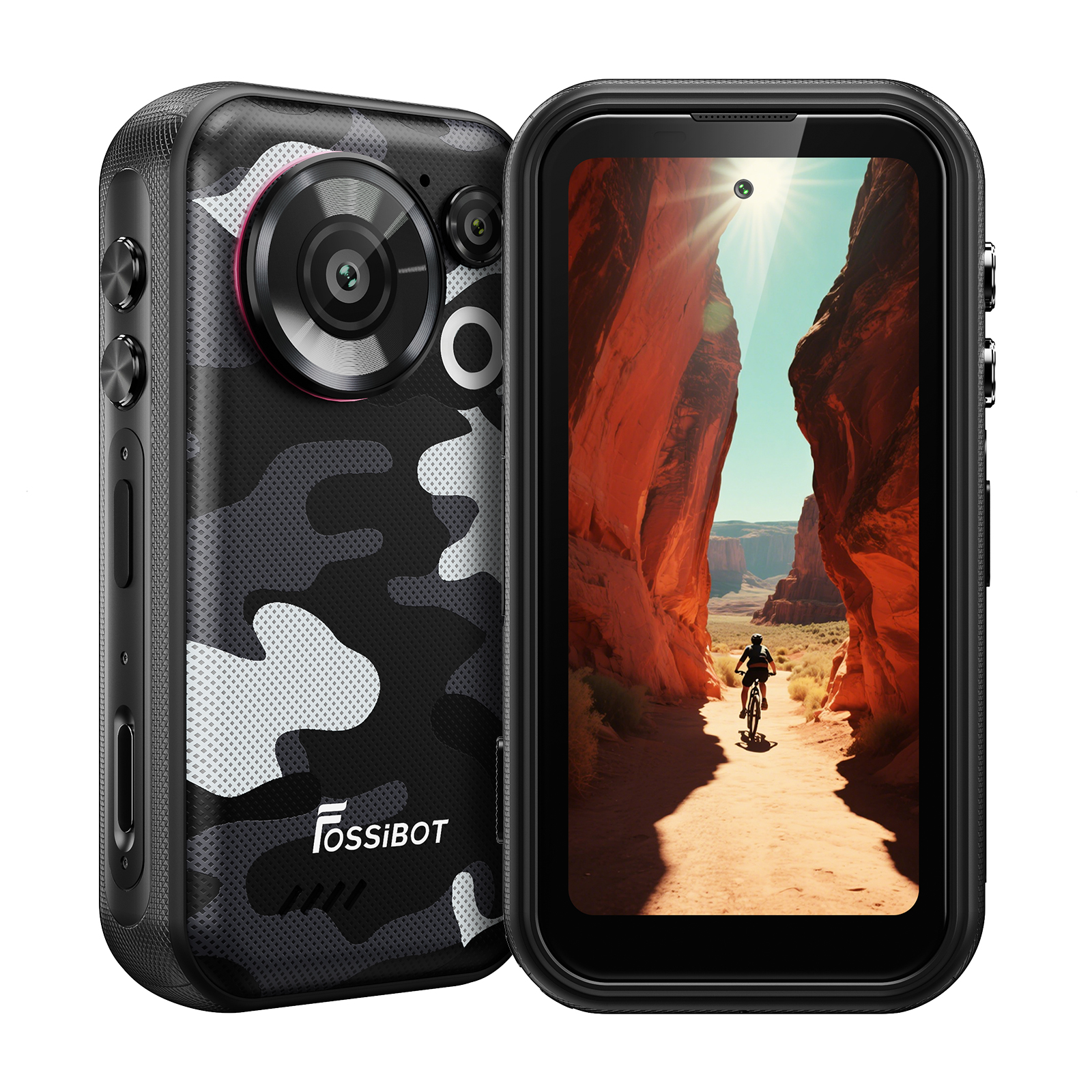 FOSSiBOT F116 Pro 5G | 4吋 120Hz 3700mAh RGB氛圍燈 支架接口 快門鍵 WiFi6 迷你 三防手機 Mini Rugged Phone