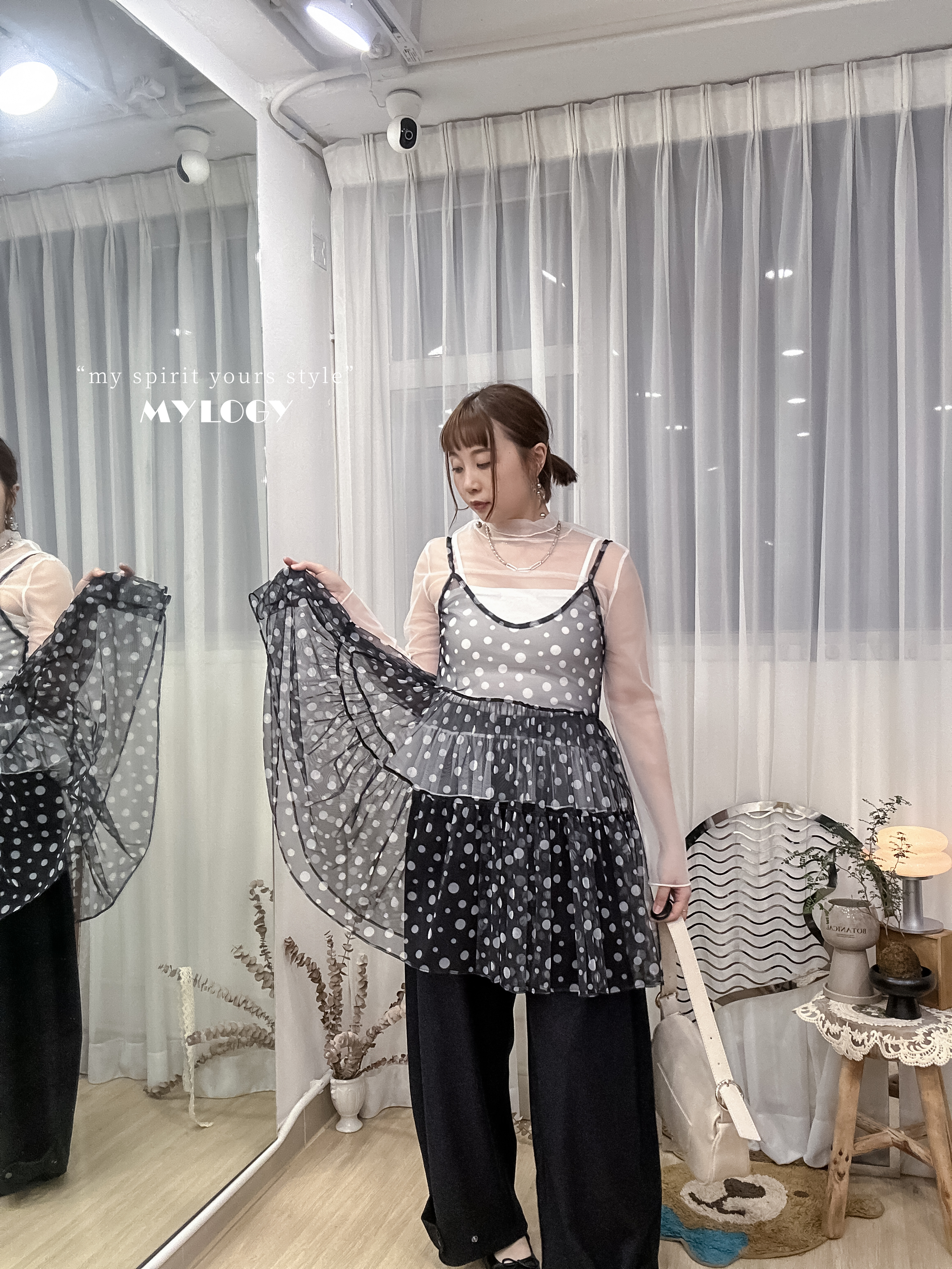 Sun Shine 活力感～波點外搭連身裙 BY0002