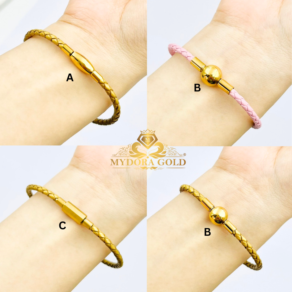 MYDORA Clip Clip Leather Bracelet