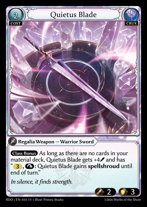 Quietus Blade / RDO-033 (SR)