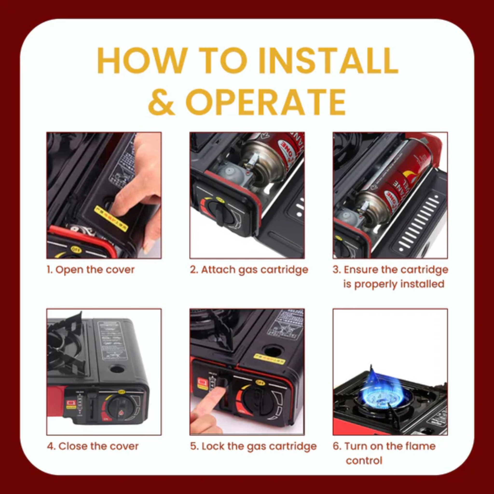 Russell Taylors 2.5kW Portable Gas Stove (GS1)